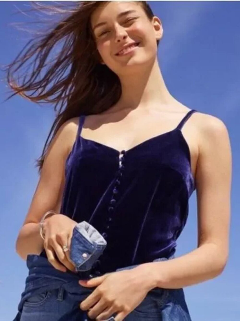 Madewell | Velvet Button-Down Cami
